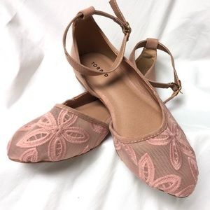 Torrid pink platforms/flats sz 8W w/strap
